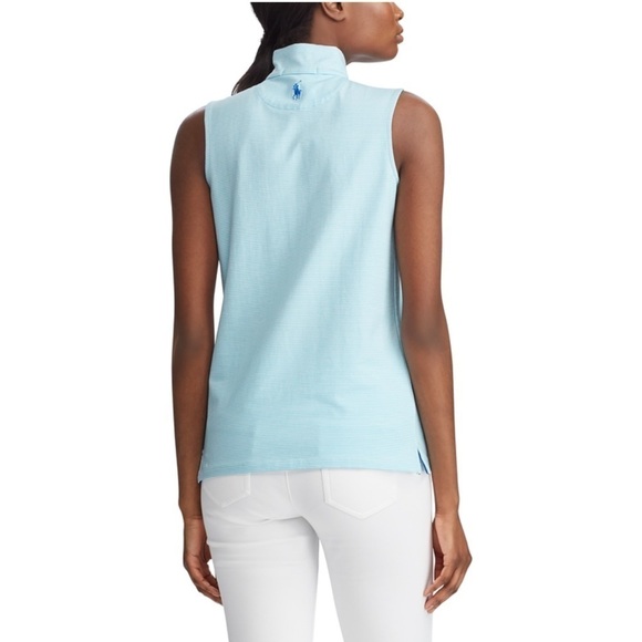 POLO RALPH LAUREN small NWT Sleeveless Zip Mock Neck - Picture 2 of 5